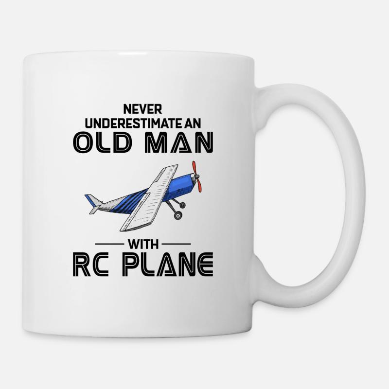 RC Model Planes Airplane Grandpa Fathers Day Gift - Mug - white