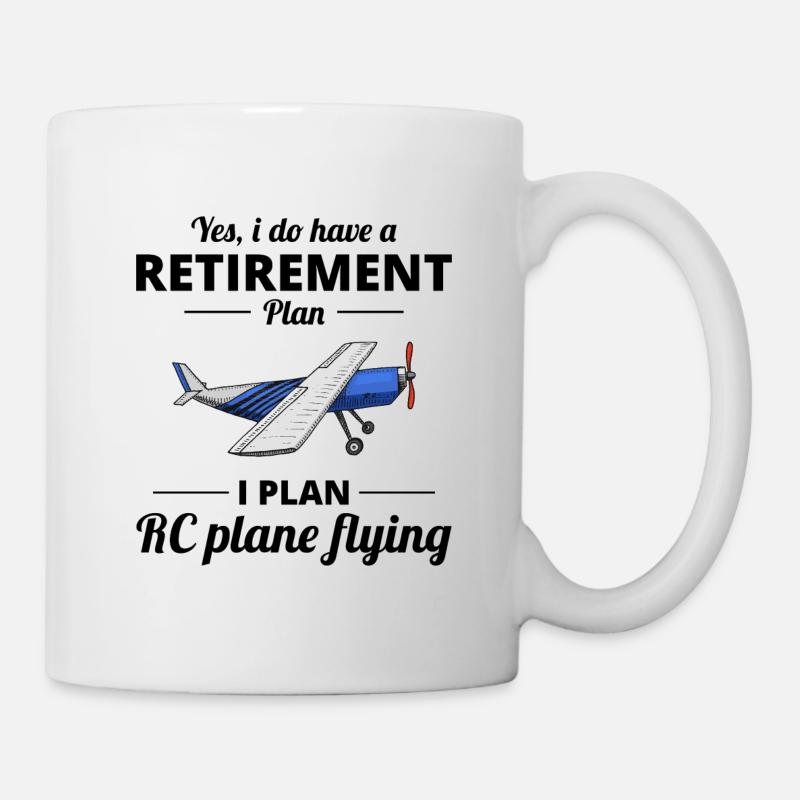 RC Modellflugzeuge Flugzeug Flugzeug Pilot lustiges Geschenk - Tasse - Weiß
