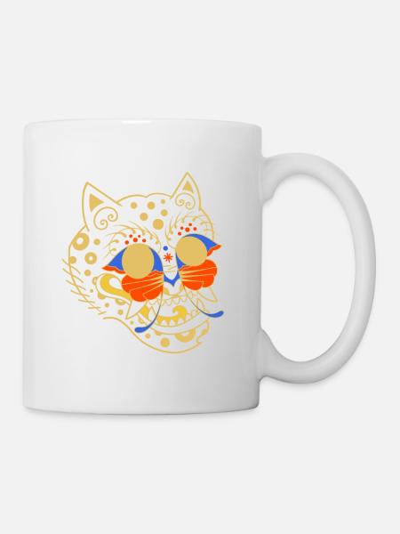 K-Tiger, The Butterfly Dream (Blue,Red) - Mug - white