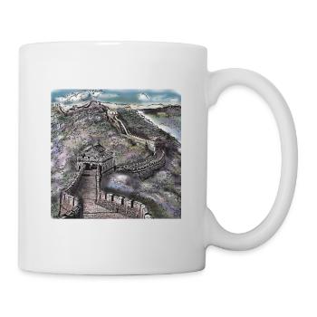 Grande Muraille de Chine Monument miracle Pékin - Mug blanc - blanc - Droite