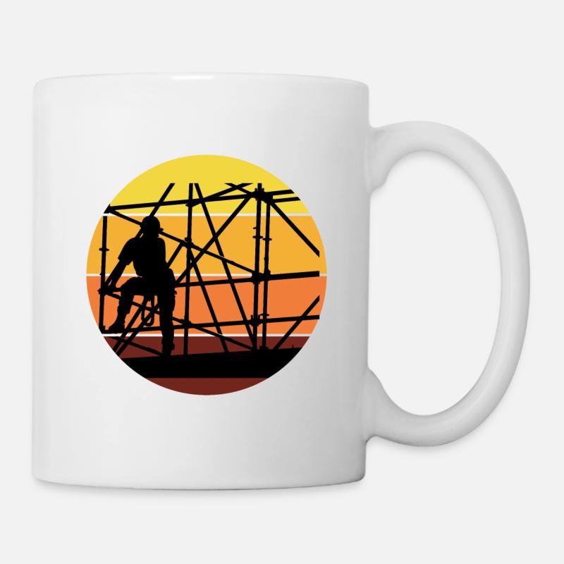 Échafaudage échafaudage Échafaudage Vintage Retro - Mug blanc - blanc
