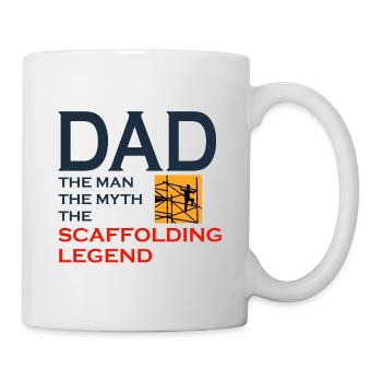 Échafaudage Échafaudage Échafaudage Papa Pères jour - Mug blanc - blanc - Droite