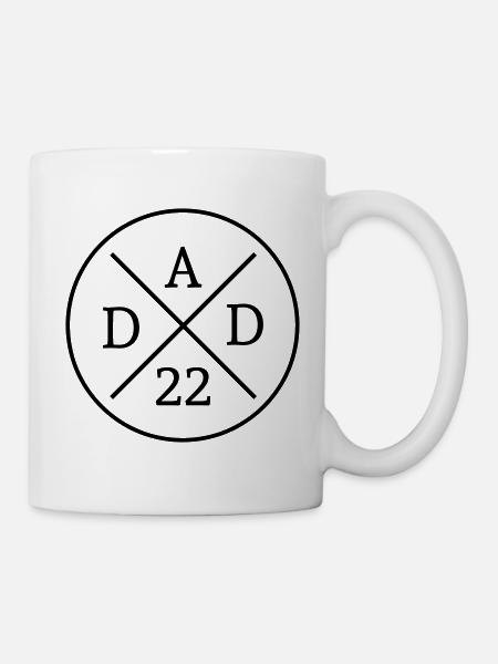 Dad 22 Kreis - Farbwechsel - Tasse - Weiß