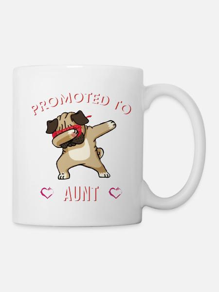 Promoted to Aunt, Cute Aunt, New Aunt, Funny - Mug - white