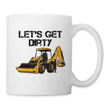 Excavator Backhoe Heavy Equipment Operator Funny - Mug - white - Right