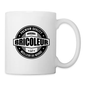 LOGO BRICOLEUR ORIGINAL - Mug blanc - blanc - Droite