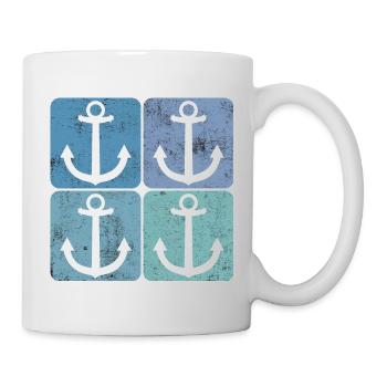 Gift Sea Captain Nautical Anchor Vintage - Mug - white - Right