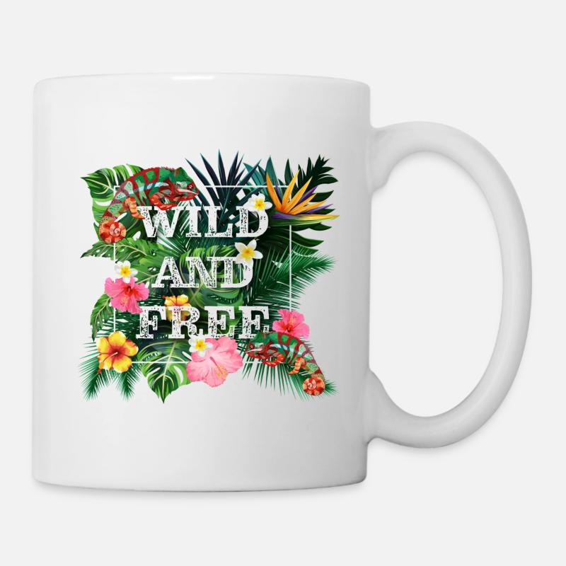 Wild and Free - Tasse - Weiß