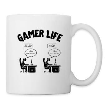 Gamer Life geek cadeau humour gamer - Mug blanc - blanc - Droite