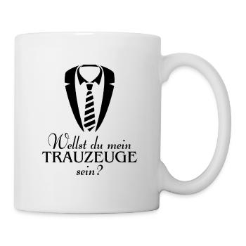 Trauzeuge Geschenk Hochzeit Ehe Braut - Tasse - Weiß - Rechts