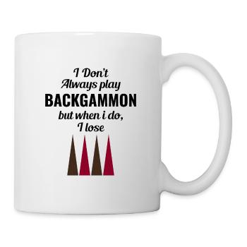 Backgammon Player Jeu de société Funny Sayings Cadeau - Mug blanc - blanc - Droite