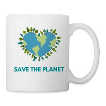Save The Planet! - Tasse - Weiß - Rechts
