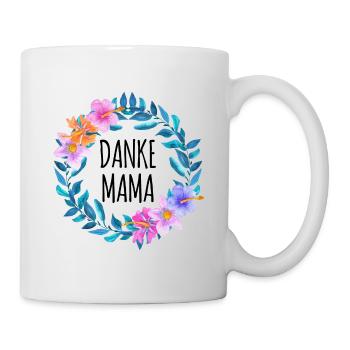 Thank you mom flower wreath birthday Mother's Day - Mug - white - Right
