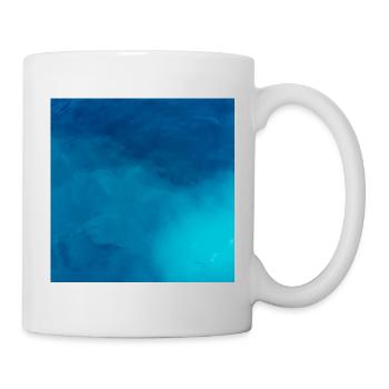 Blue Artistic Pattern Painting Art Blue Tones - Mug - white - Right