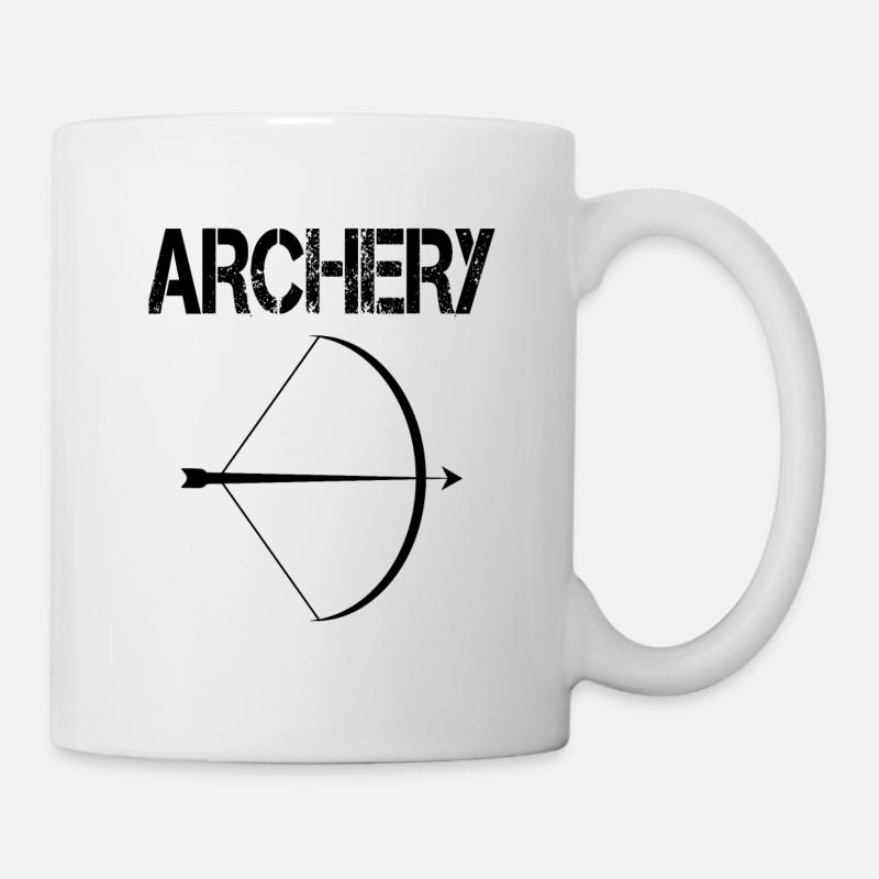 archery bogenschießen pfeil bogen - Tasse - Weiß