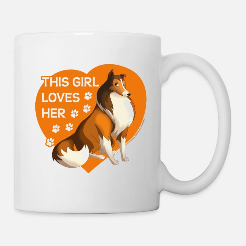Lassie Dieses Mädchen Liebt Lassie Spruch - Tasse - Weiß