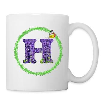 lavendel h - Tasse - Weiß - Rechts