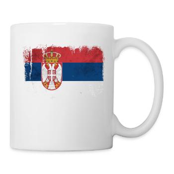 Drapeau de la Serbie - Mug blanc - blanc - Droite