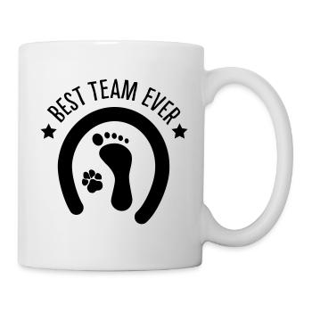 BEST TEAM EVER - Human Dog Horse Team - Mug - white - Right