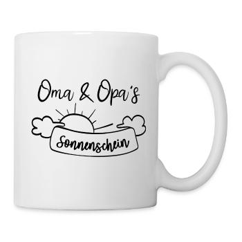 Oma und Opas Sonnenschein, Großeltern - Tasse - Weiß - Rechts