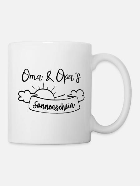 Oma und Opas Sonnenschein, Großeltern - Tasse - Weiß