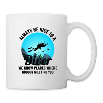 Plongée sous-marine Plongeur Plongée Natation Drôles Dictons - Mug blanc - blanc - Droite