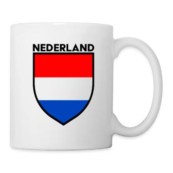 Nederland / Netherlands Flag Shield - Mug blanc - blanc - Droite