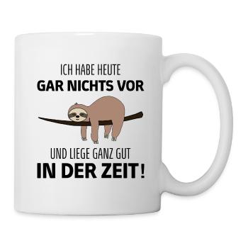 Lustiger Faultier Spruch für Mitarbeiter & Kollege - Tasse - Weiß - Rechts
