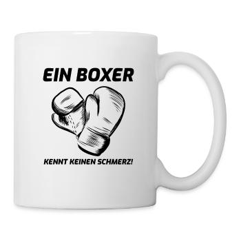 Boxen Boxer Boxhandschuhe Boxing Geschenk Spruch - Tasse - Weiß - Rechts