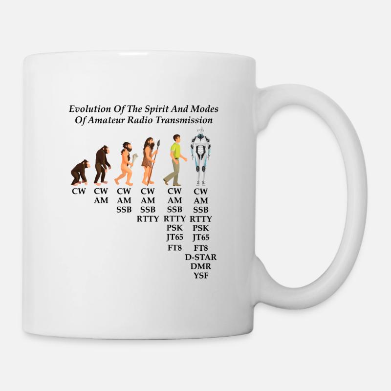 Evolution des Geistes und der Modi des Amateurfunks - Tasse - Weiß