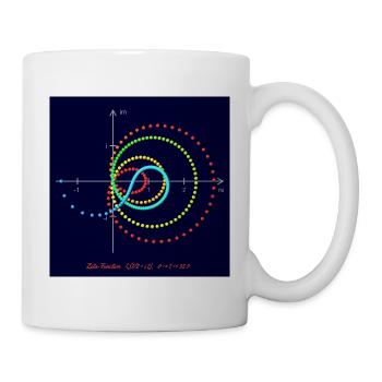 Zeta - Re=1/2 - avec coordonnées - Points - Poster - Mug blanc - blanc - Droite