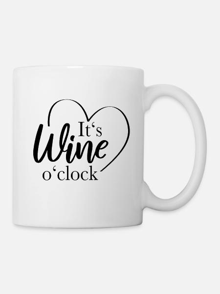 It's Wine o'clock - Tasse - Weiß