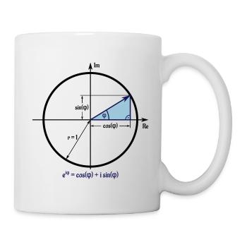 Formule eulere en cercle unique - Mug blanc - blanc - Droite
