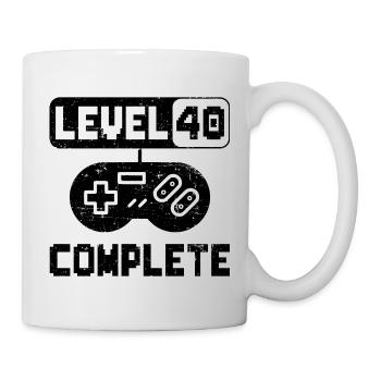 40th Birthday Level 40 Complete Retro Gift - Mug - white - Right