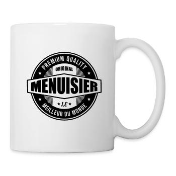 LOGO MENUISIER ORIGINAL - Mug blanc - blanc - Droite