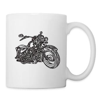 Retro vintage motorcycle - biker motif - Mug - white - Right