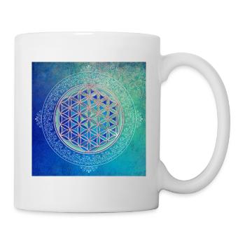 Flower of Life - Vintage Frame Mandala 2 - Mug - white - Right