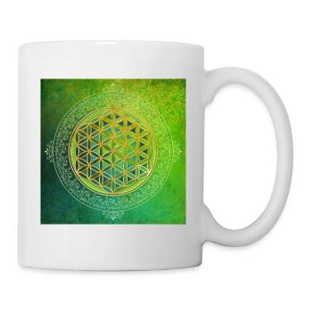 Flower of Life - Vintage Frame Mandala 1 - Mug - white - Right