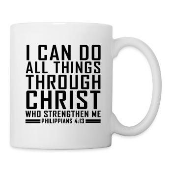Philipper 4:13 Bibel Vers Cool Christian Shirts - Tasse - Weiß - Rechts