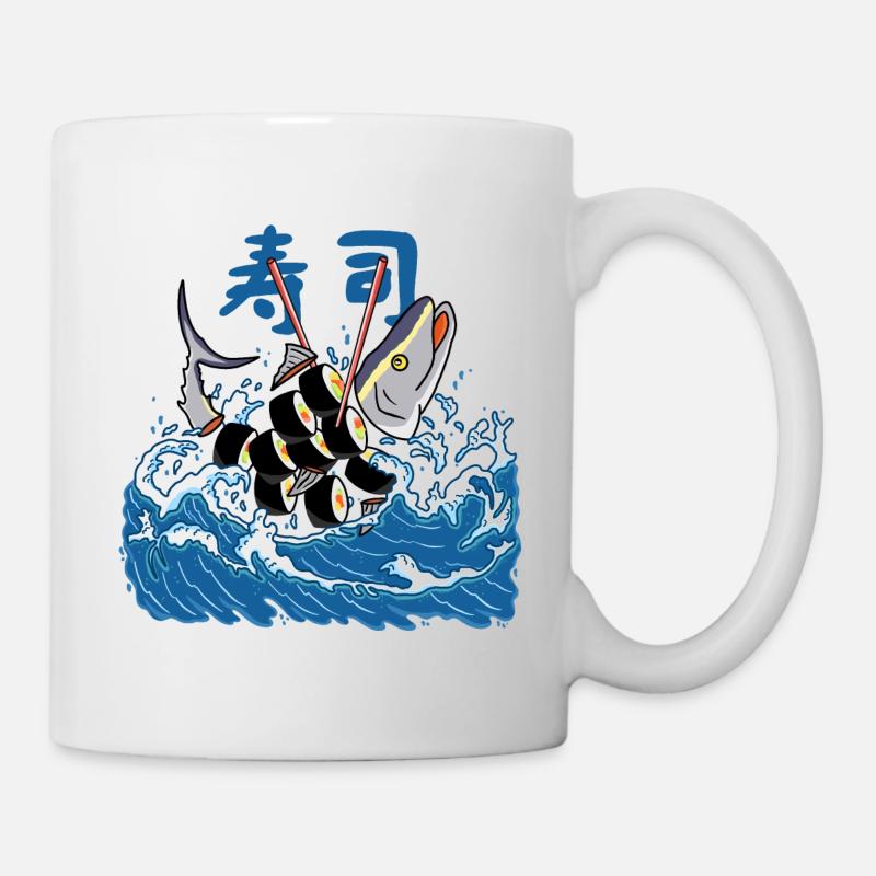 Tuna Sushi in the Wave - Mug - white