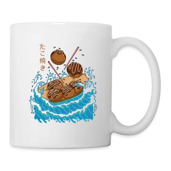 Takoyaki dans la vague - Mug blanc - blanc - Droite