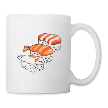 Chat et sushi - Mug blanc - blanc - Droite