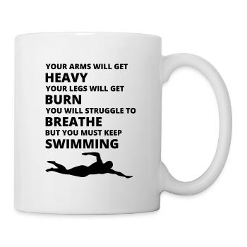Équipe de natation Nageur Nageur Athlète drôle - Mug blanc - blanc - Droite