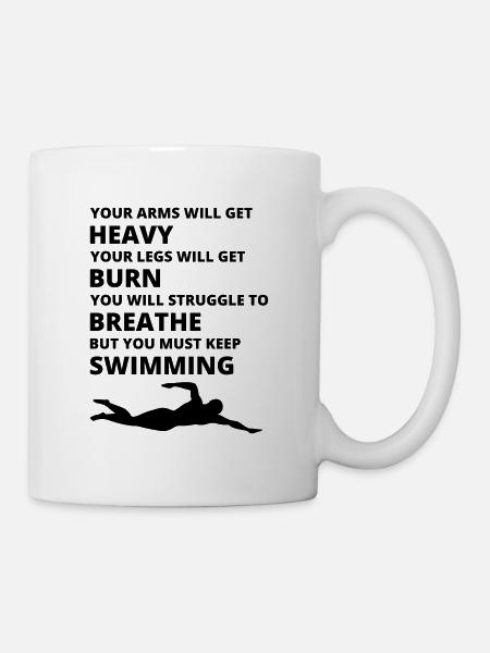Équipe de natation Nageur Nageur Athlète drôle - Mug blanc - blanc