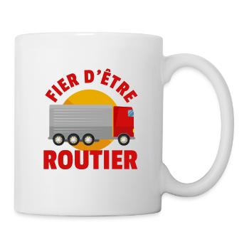 Fier d´être Chauffeur Routier Cadeau - Mug blanc - blanc - Droite