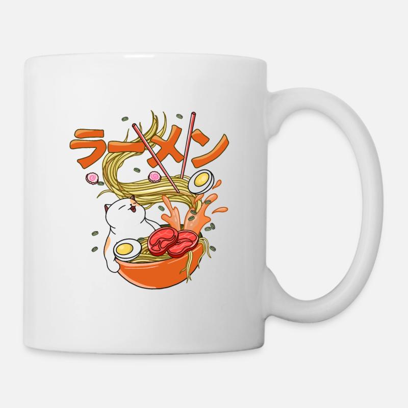 Happy Cat Ramen - Mug - white