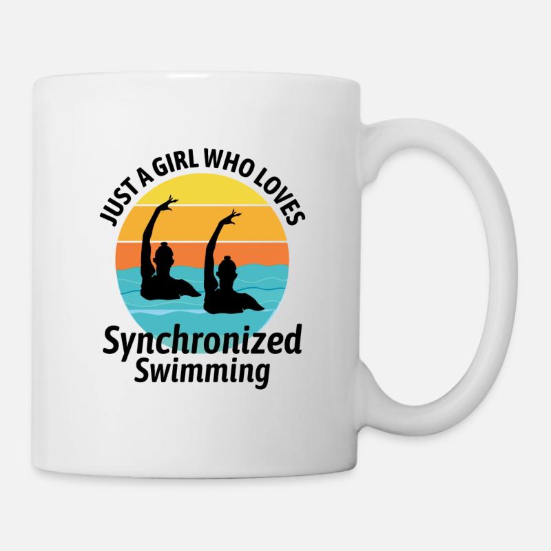 Synchro Schwimmer Synchronschwimmen Mädchen - Tasse - Weiß