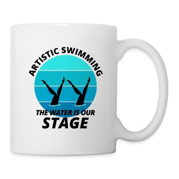 Synchro Schwimmer Synchronschwimmen - Tasse - Weiß - Rechts