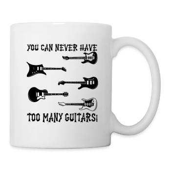 Guitars Musik Rock Player Geschenk Spruch - Tasse - Weiß - Rechts