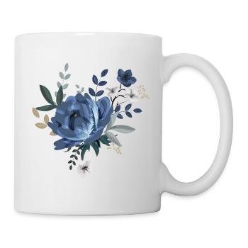 Blue flowers - Mug - white - Right